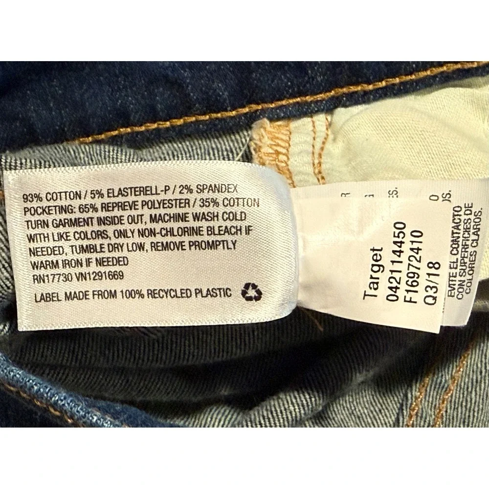Goodfellow Co Total Flex‎ Mens Blue Distressed Slim Straight Jeans Size 32x30